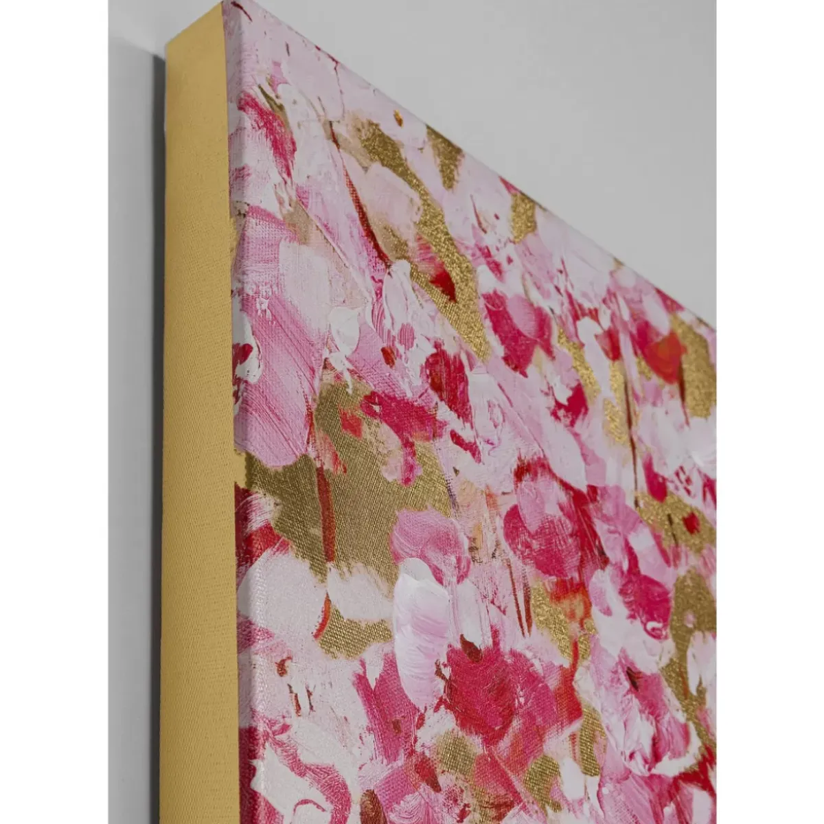 KARE Design Bild Touched Flower Couple Gold Pink 160X120Cm- Bilder
