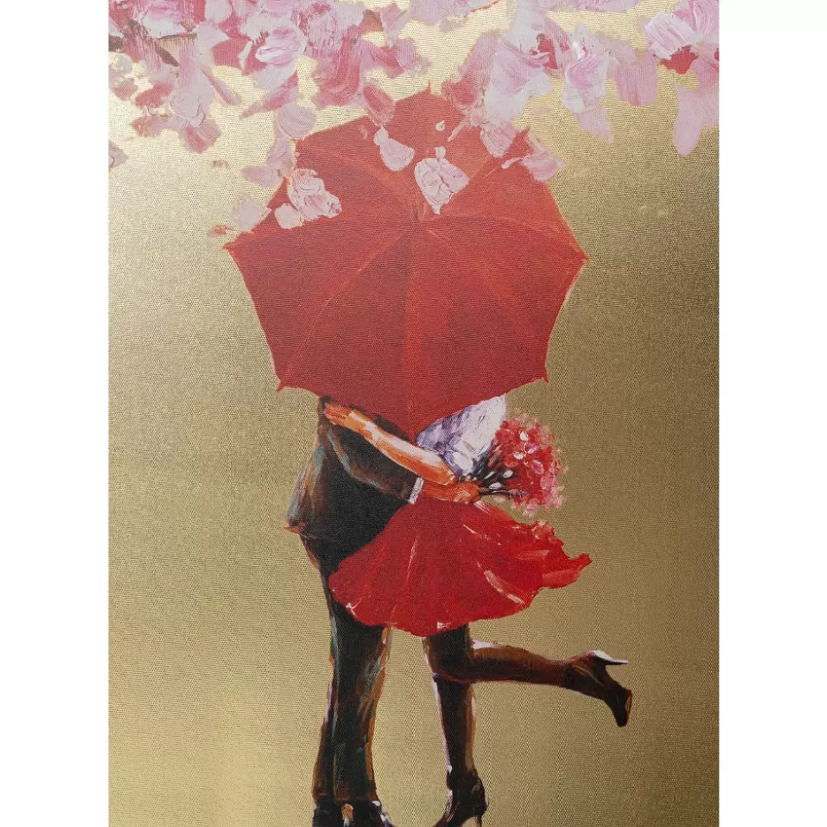 KARE Design Bild Touched Flower Couple Gold Pink 160X120Cm- Bilder