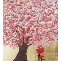 KARE Design Bild Touched Flower Couple Gold Pink 100X80- Bilder