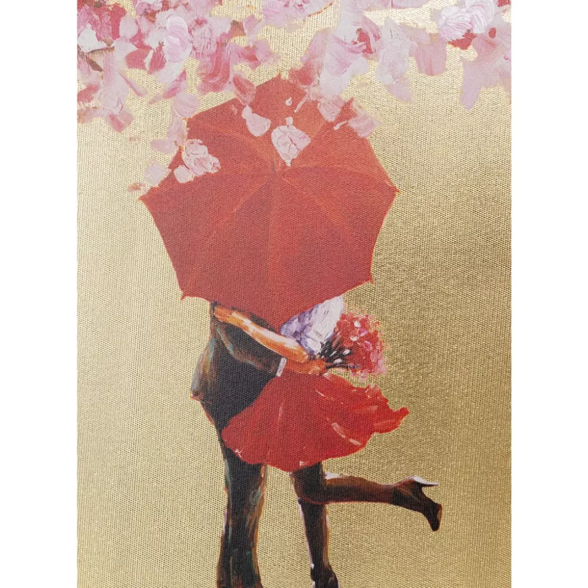 KARE Design Bild Touched Flower Couple Gold Pink 100X80- Bilder