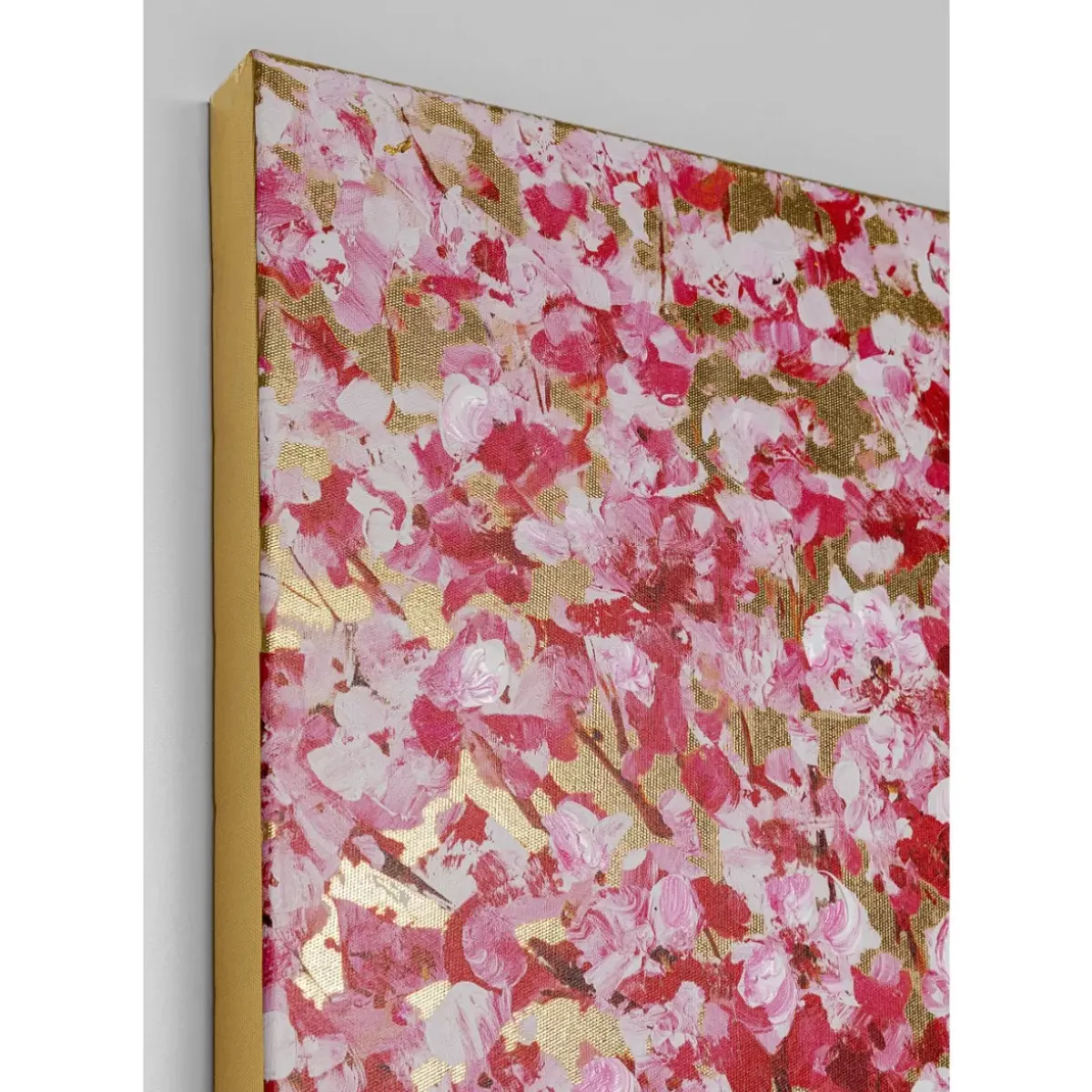 KARE Design Bild Touched Flower Couple Gold Pink 100X80- Bilder