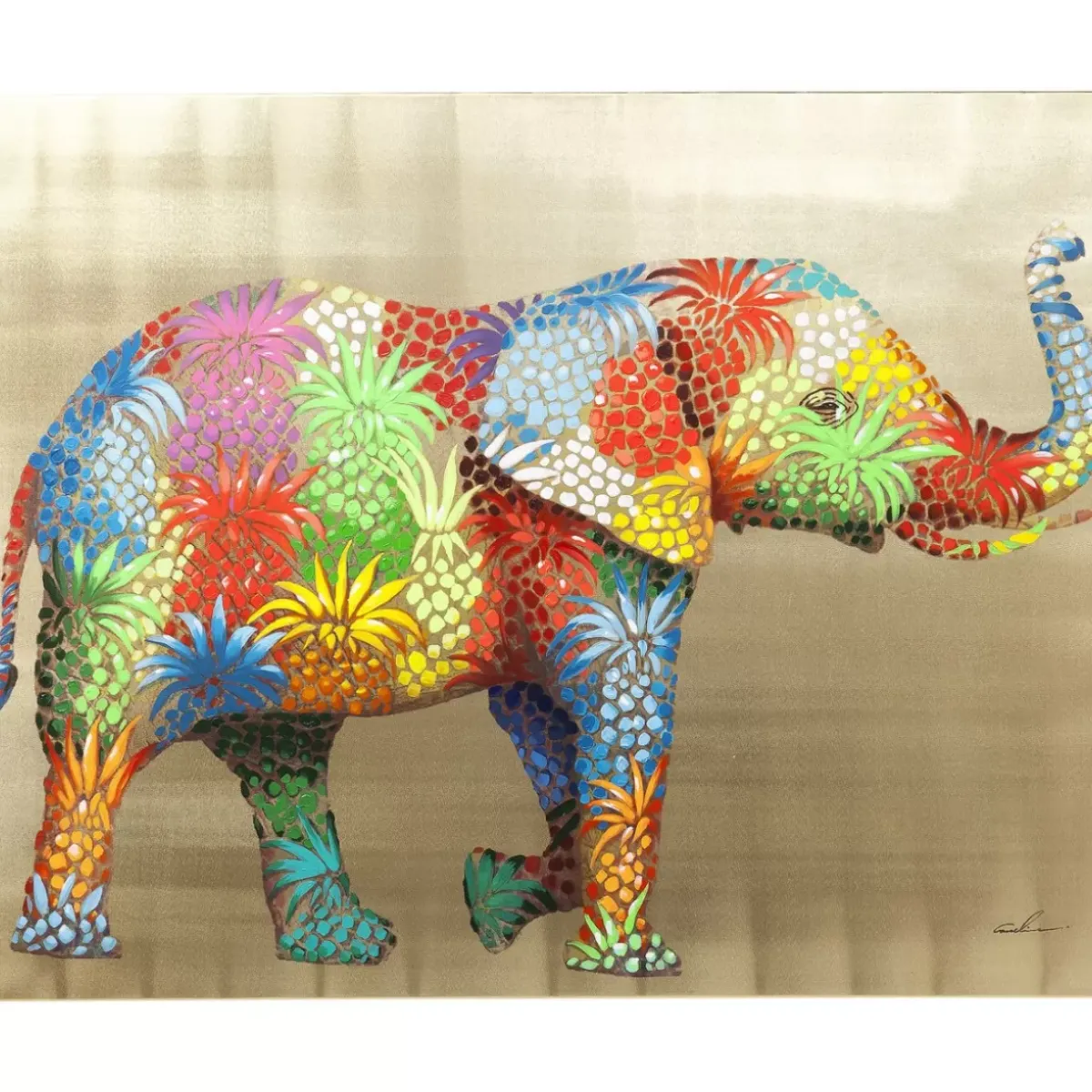 KARE Design Bild Touched Flower Elefant 90X120Cm- Bilder
