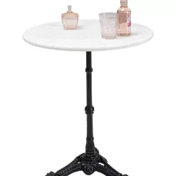 KARE Design Bistrotisch Kaffeehaus Rund Weiss O60- Outdoormöbel