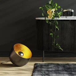 KARE Design Bodenleuchte Apollon Smooth Schwarz O35Cm- Steh & Bodenleuchten