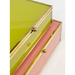 KARE Design Box Neomi Grun Pink (2/Set)- Aufbewahrung & Ordnung