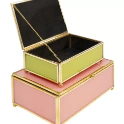 KARE Design Box Neomi Grun Pink (2/Set)- Aufbewahrung & Ordnung