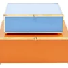 KARE Design Box Neomi Orange Blau (2/Set)- Aufbewahrung & Ordnung