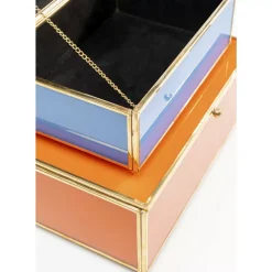KARE Design Box Neomi Orange Blau (2/Set)- Aufbewahrung & Ordnung