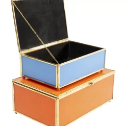 KARE Design Box Neomi Orange Blau (2/Set)- Aufbewahrung & Ordnung