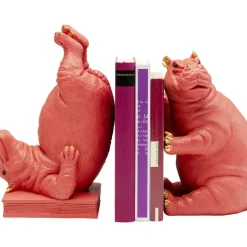 KARE Design Buchstutze Hippo Pink (2/Set)- Deko & Geschenkartikel