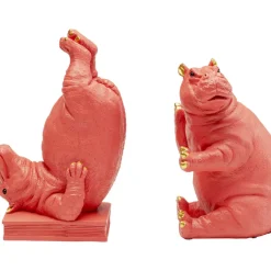 KARE Design Buchstutze Hippo Pink (2/Set)- Deko & Geschenkartikel