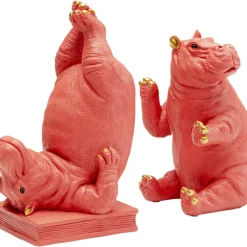 KARE Design Buchstutze Hippo Pink (2/Set)- Deko & Geschenkartikel