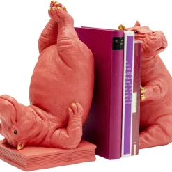 KARE Design Buchstutze Hippo Pink (2/Set)- Deko & Geschenkartikel