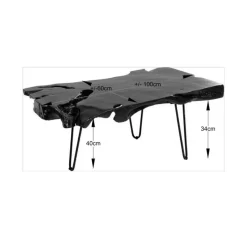 KARE Design Couchtisch Aspen Schwarz 100X40- Tische