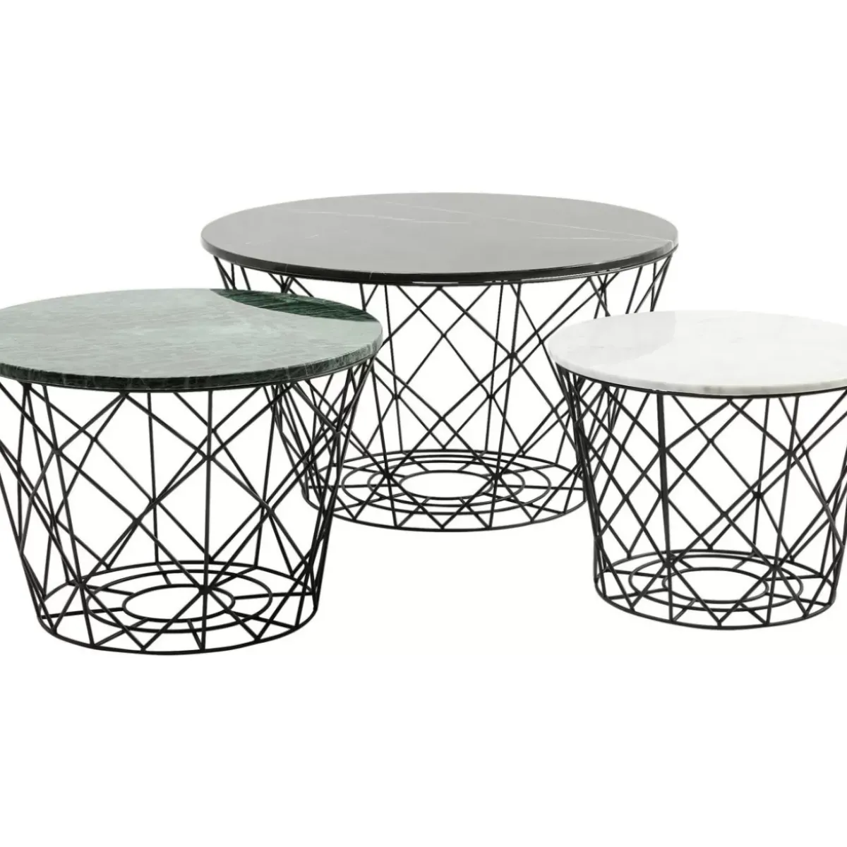 KARE Design Couchtisch East Coast Rund (3/Set)- Tische