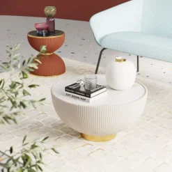 KARE Design Couchtisch Endless Vegas Weis O71Cm- Tische