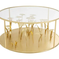 KARE Design Couchtisch Flower Meadow Gold O80- Tische