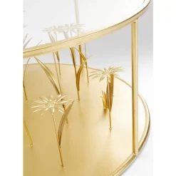 KARE Design Couchtisch Flower Meadow Gold O80- Tische