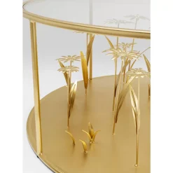 KARE Design Couchtisch Flower Meadow Gold O80- Tische