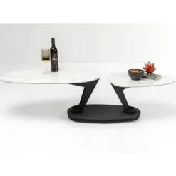 KARE Design Couchtisch Franklin Weis 150X58Cm- Tische