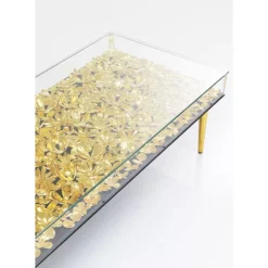 KARE Design Couchtisch Gold Flowers 120X60- Tische