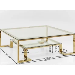 KARE Design Couchtisch Gold Rush 120X120Cm- Tische
