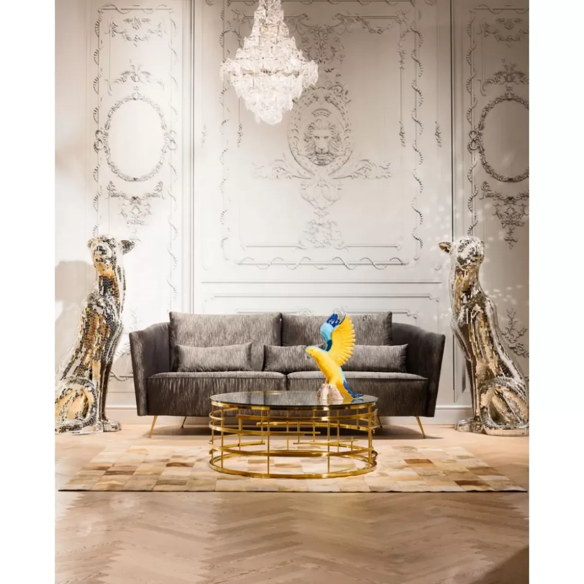 KARE Design Couchtisch Jupiter Gold O100Cm- Tische