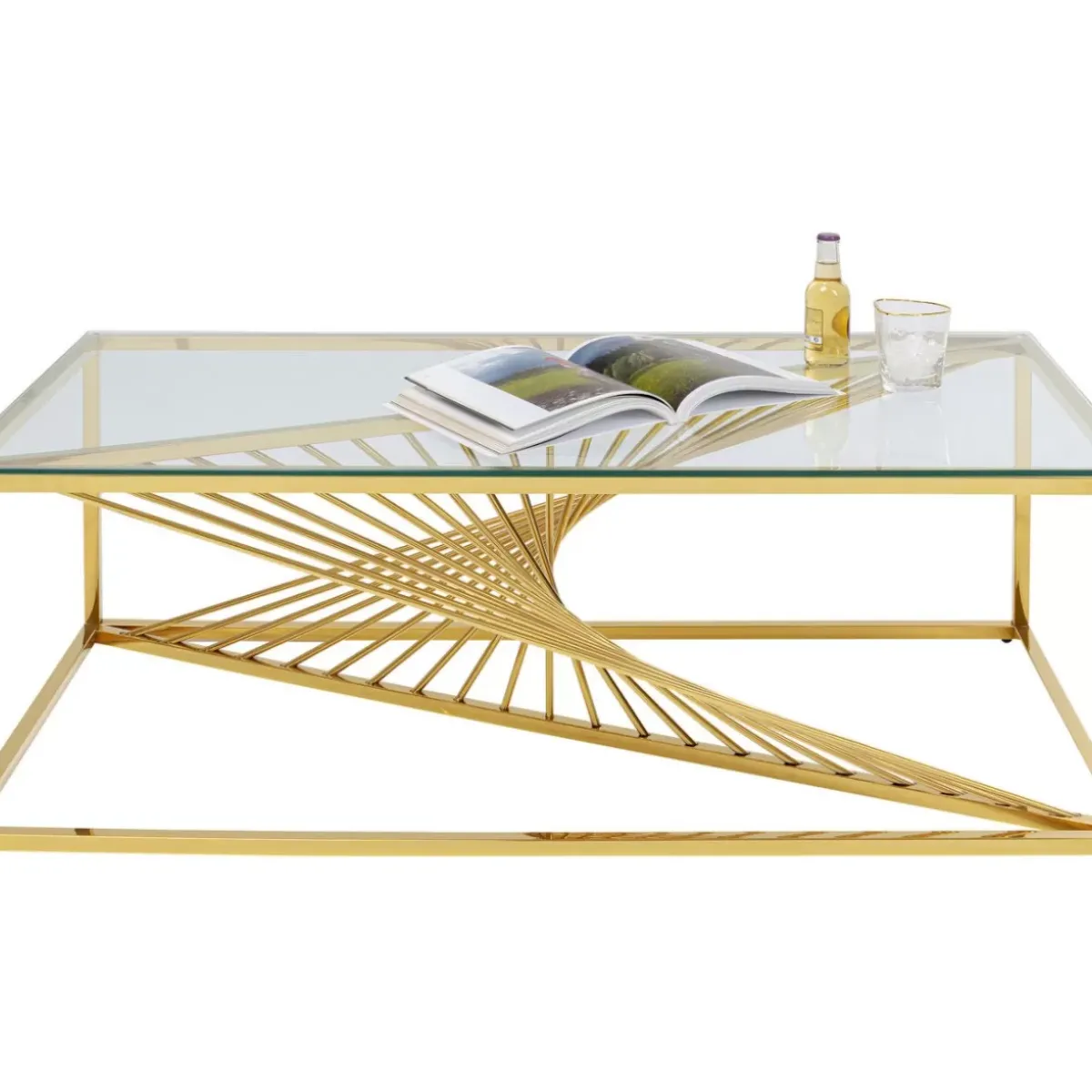 KARE Design Couchtisch Laser Gold 120X60- Tische