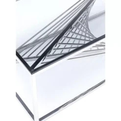 KARE Design Couchtisch Laser Silber Klarglas 120X60- Tische