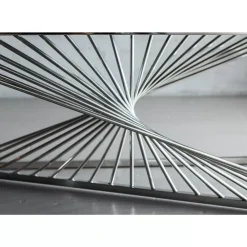 KARE Design Couchtisch Laser Silber Klarglas 120X60- Tische