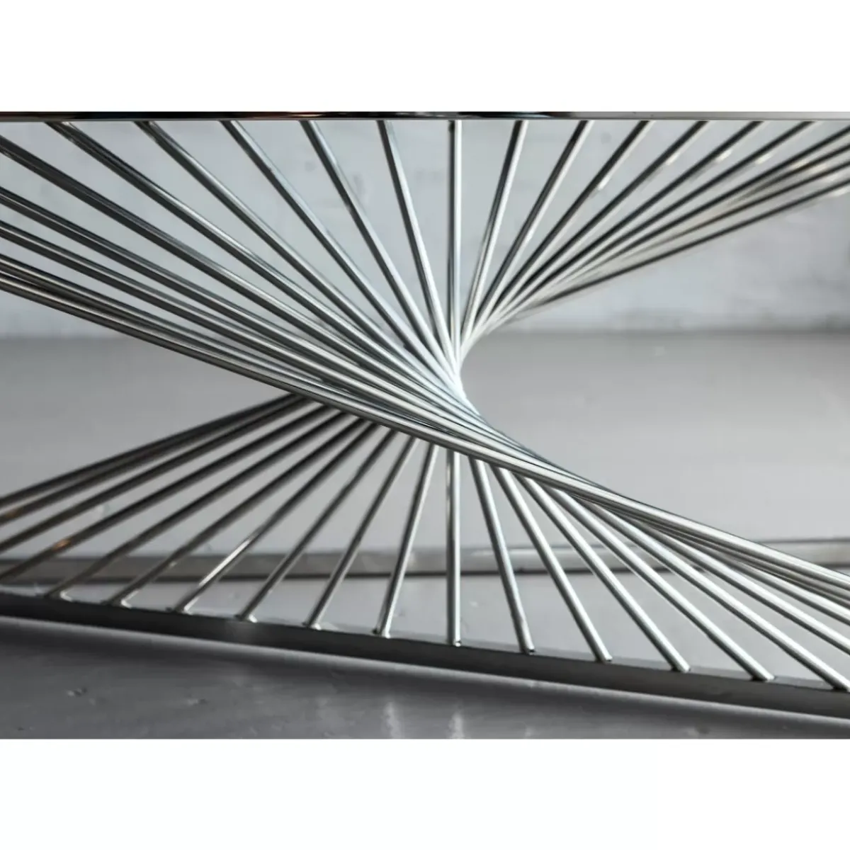 KARE Design Couchtisch Laser Silber Klarglas 120X60- Tische