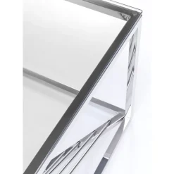 KARE Design Couchtisch Laser Silber Klarglas 120X60- Tische