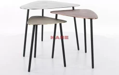 KARE Design Couchtisch Loft Triangle Vintage (3/Set)- Tische
