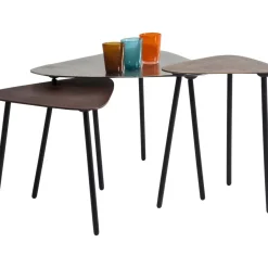 KARE Design Couchtisch Loft Triangle Vintage (3/Set)- Tische