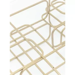 KARE Design Couchtisch Meander Gold 140X80Cm- Tische