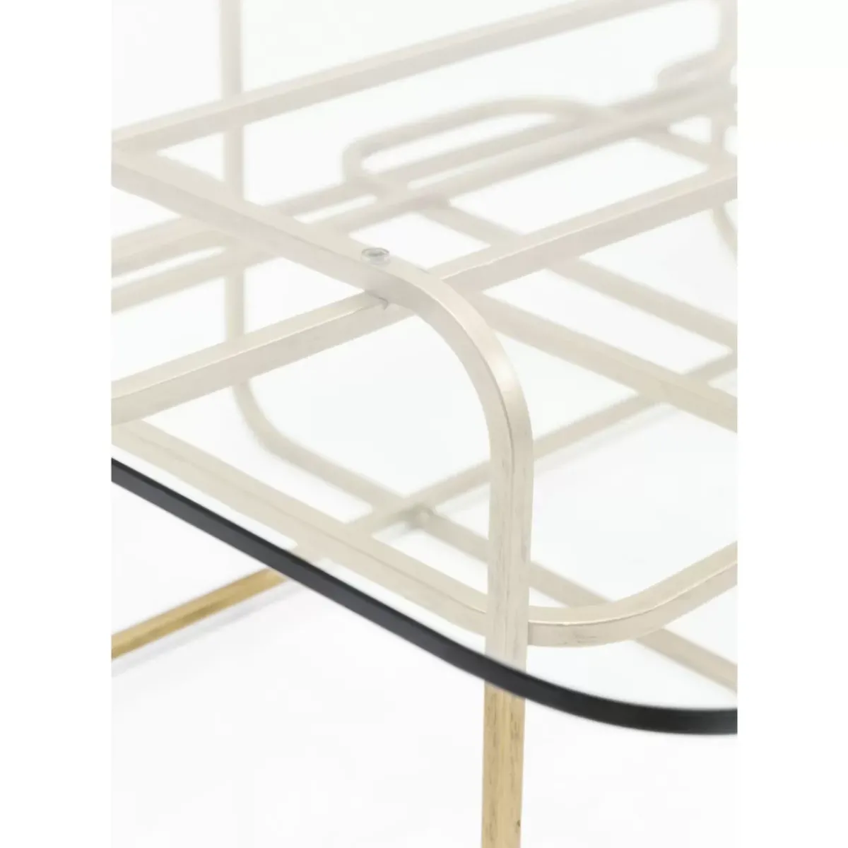 KARE Design Couchtisch Meander Gold 140X80Cm- Tische