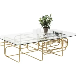 KARE Design Couchtisch Meander Gold 140X80Cm- Tische