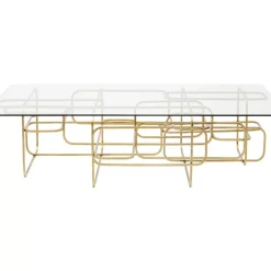 KARE Design Couchtisch Meander Gold 140X80Cm- Tische