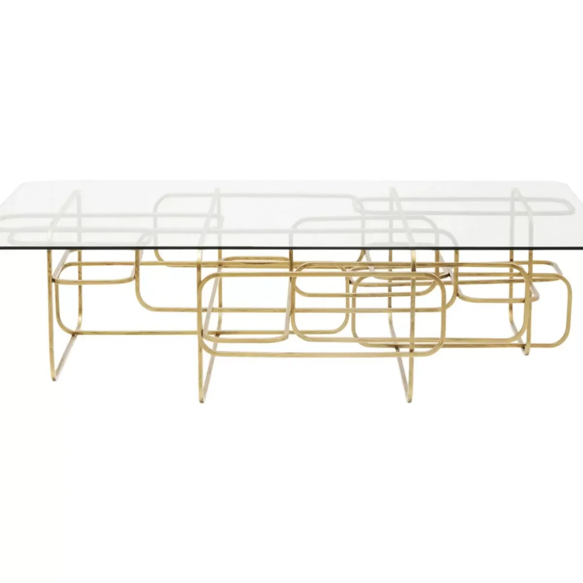 KARE Design Couchtisch Meander Gold 140X80Cm- Tische