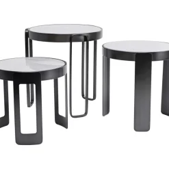 KARE Design Couchtisch Perelli Schwarz (3/Set)- Tische
