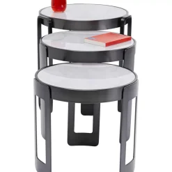 KARE Design Couchtisch Perelli Schwarz (3/Set)- Tische