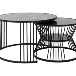 KARE Design Couchtisch Roma Schwarz (2/Set)- Tische
