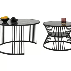 KARE Design Couchtisch Roma Schwarz (2/Set)- Tische