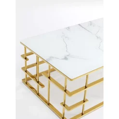 KARE Design Couchtisch Rome Gold 130X70Cm- Tische