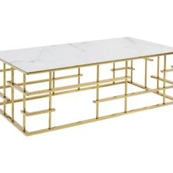 KARE Design Couchtisch Rome Gold 130X70Cm- Tische