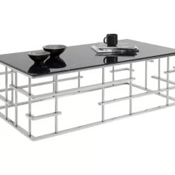 KARE Design Couchtisch Rome Silber 130X70Cm- Tische