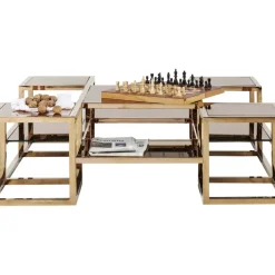 KARE Design Couchtisch Steps Gold 120X120Cm- Tische
