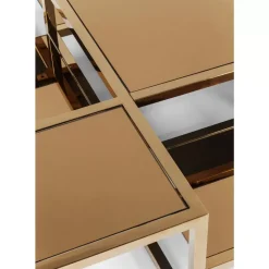 KARE Design Couchtisch Steps Gold 120X120Cm- Tische