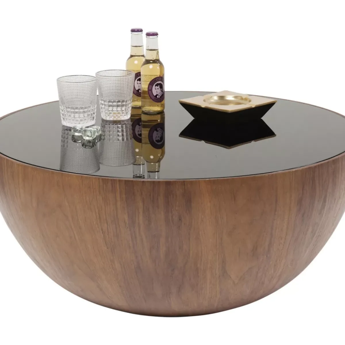 KARE Design Couchtisch Tear Drops Walnuss O80Cm- Tische