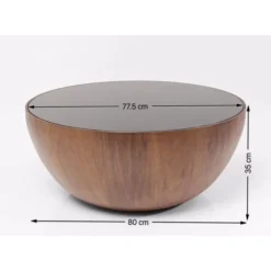 KARE Design Couchtisch Tear Drops Walnuss O80Cm- Tische